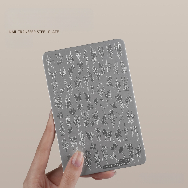 Gaoy Goya küünekunsti trükkimine terasplaadi vorm pitsist liblikamustriga lille Guofeng ülekandetööriist silikoontempel