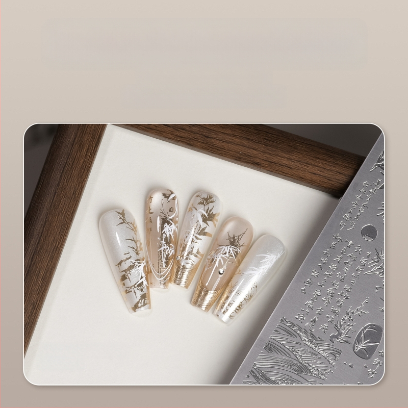 Gaoy Goya küünekunsti trükkimine terasplaadi vorm pitsist liblikamustriga lille Guofeng ülekandetööriist silikoontempel