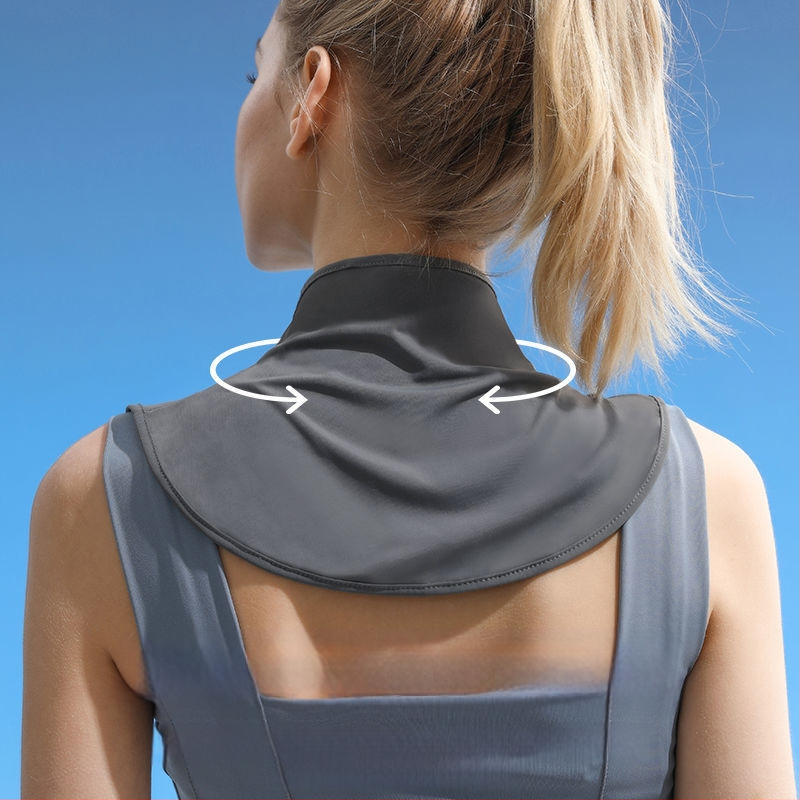 Siidsall suvine päikesekaitsega sall naistele jääsiidist õhuke sall õues sõitmiseks UV-kaitsega kaelakaitse võltskrae kaelakate