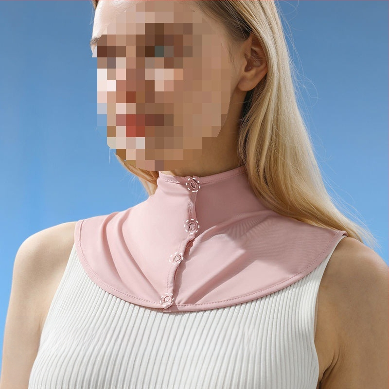 Siidsall suvine päikesekaitsega sall naistele jääsiidist õhuke sall õues sõitmiseks UV-kaitsega kaelakaitse võltskrae kaelakate