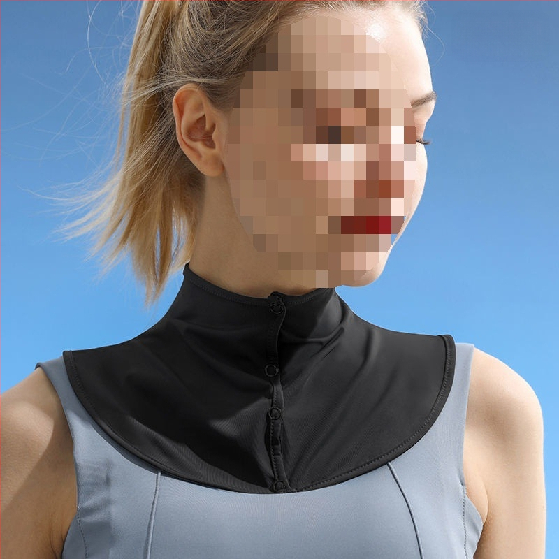 Siidsall suvine päikesekaitsega sall naistele jääsiidist õhuke sall õues sõitmiseks UV-kaitsega kaelakaitse võltskrae kaelakate