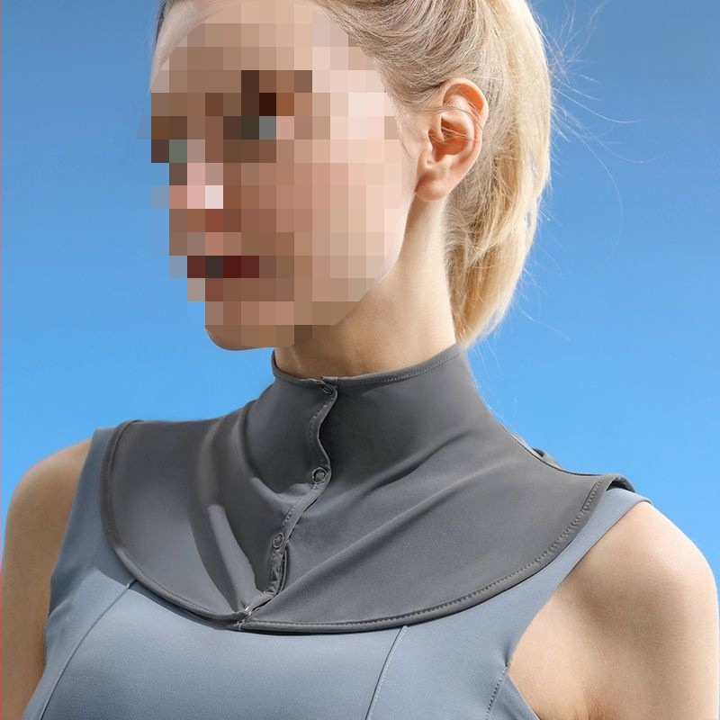 Siidsall suvine päikesekaitsega sall naistele jääsiidist õhuke sall õues sõitmiseks UV-kaitsega kaelakaitse võltskrae kaelakate