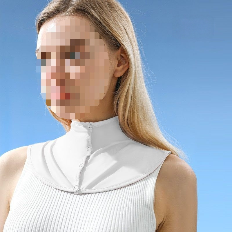 Siidsall suvine päikesekaitsega sall naistele jääsiidist õhuke sall õues sõitmiseks UV-kaitsega kaelakaitse võltskrae kaelakate