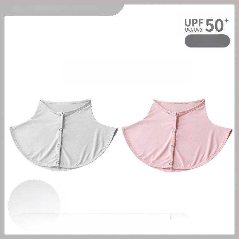 Siidsall suvine päikesekaitsega sall naistele jääsiidist õhuke sall õues sõitmiseks UV-kaitsega kaelakaitse võltskrae kaelakate