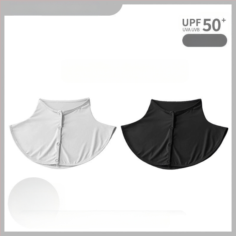 Siidsall suvine päikesekaitsega sall naistele jääsiidist õhuke sall õues sõitmiseks UV-kaitsega kaelakaitse võltskrae kaelakate