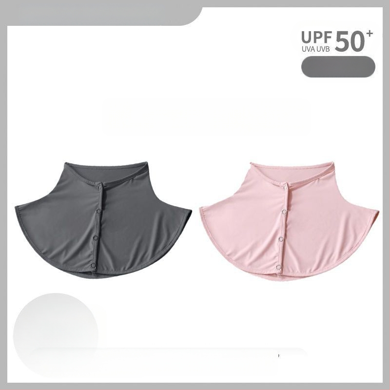 Siidsall suvine päikesekaitsega sall naistele jääsiidist õhuke sall õues sõitmiseks UV-kaitsega kaelakaitse võltskrae kaelakate