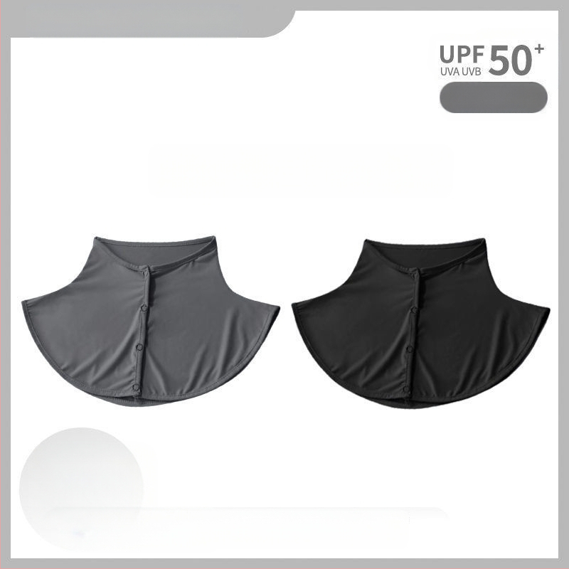 Siidsall suvine päikesekaitsega sall naistele jääsiidist õhuke sall õues sõitmiseks UV-kaitsega kaelakaitse võltskrae kaelakate