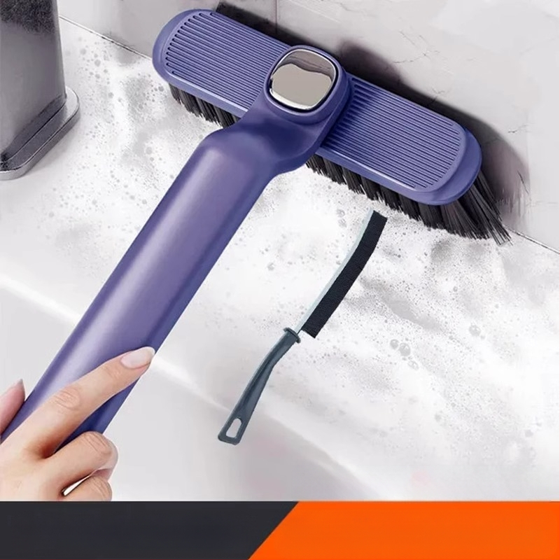 Daudzfunkcionāla vannas istabas tualetes birste bez miruša leņķa spraugas maza birste mājsaimniecības virtuves rotējoša sienas slota tīrīšanas birste