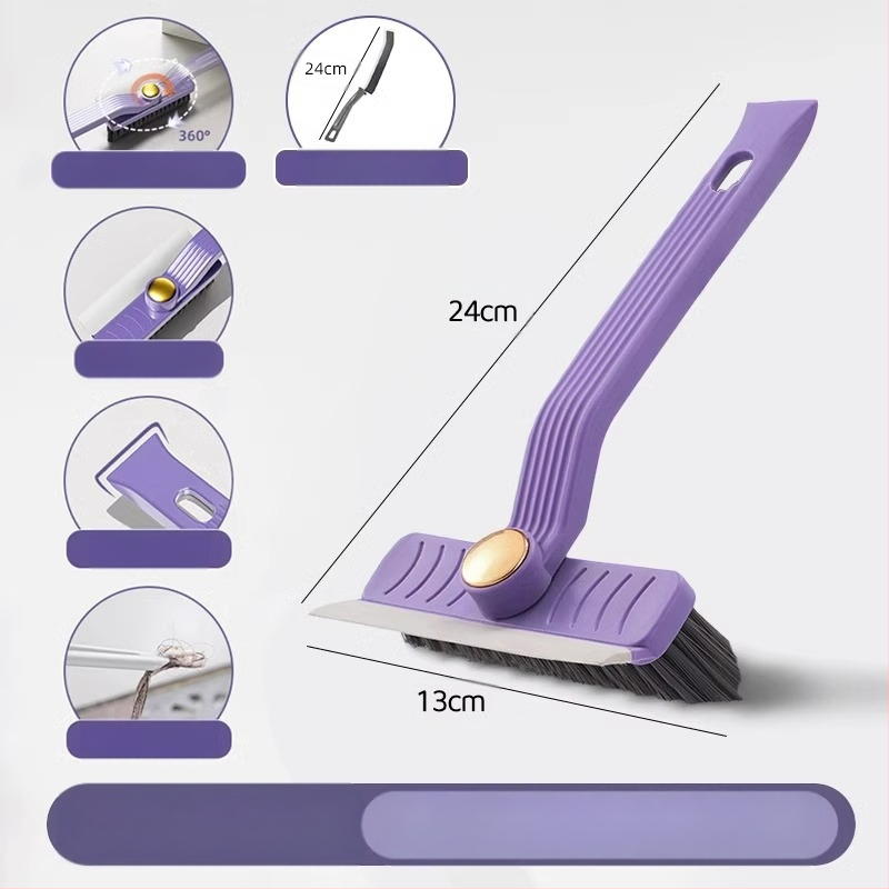 Daudzfunkcionāla vannas istabas tualetes birste bez miruša leņķa spraugas maza birste mājsaimniecības virtuves rotējoša sienas slota tīrīšanas birste