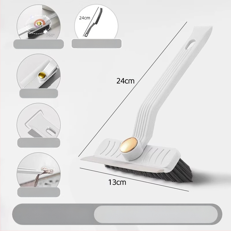 Daudzfunkcionāla vannas istabas tualetes birste bez miruša leņķa spraugas maza birste mājsaimniecības virtuves rotējoša sienas slota tīrīšanas birste
