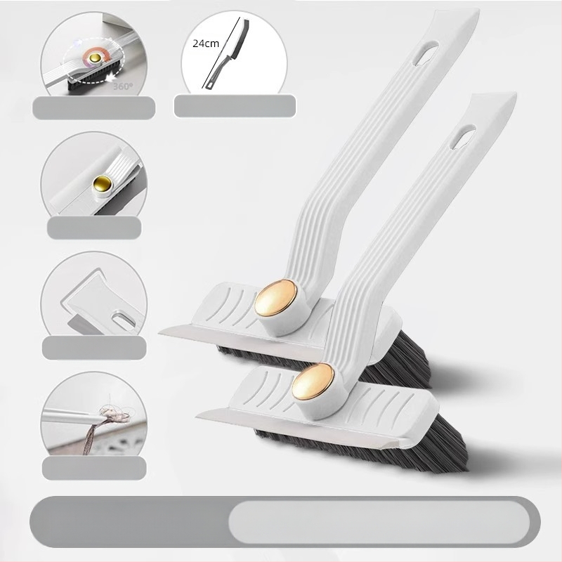 Daudzfunkcionāla vannas istabas tualetes birste bez miruša leņķa spraugas maza birste mājsaimniecības virtuves rotējoša sienas slota tīrīšanas birste