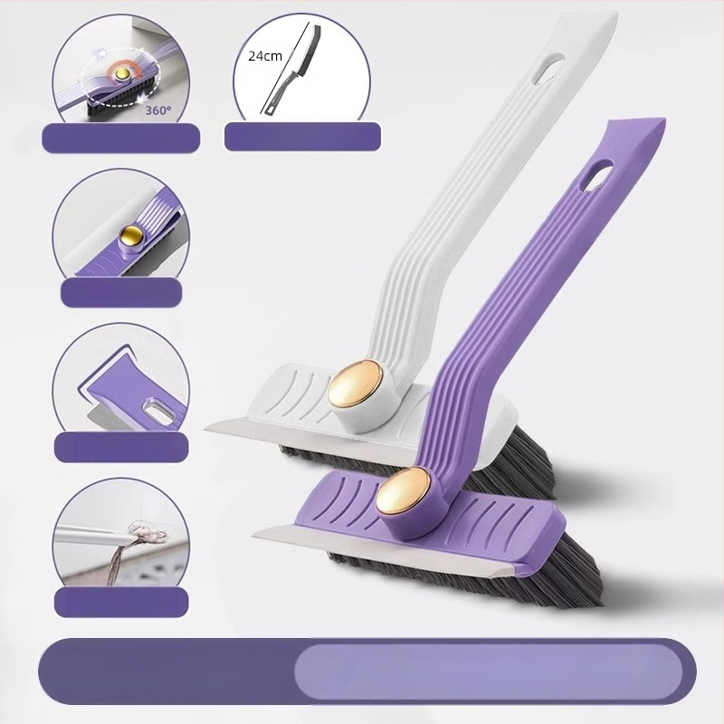 Daudzfunkcionāla vannas istabas tualetes birste bez miruša leņķa spraugas maza birste mājsaimniecības virtuves rotējoša sienas slota tīrīšanas birste