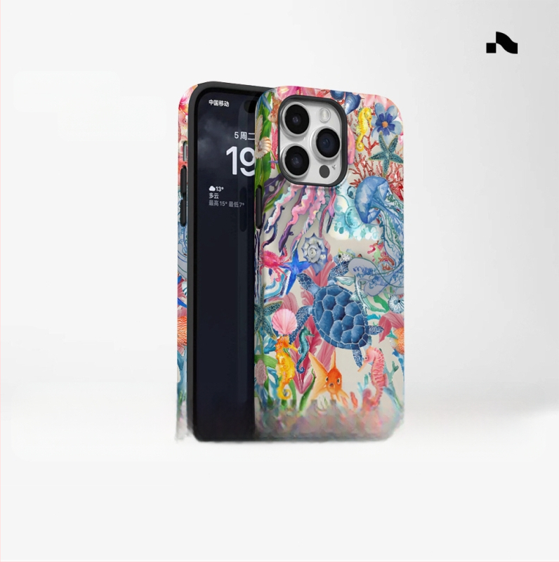 Populiarus užsienio prekybos salos stiliaus telefono dėklas, tinkantis „iPhone 16“, naujo modelio, dviejų viename, „Apple 15 Pm“ smūgiams atsparus apsauginis dangtelis.