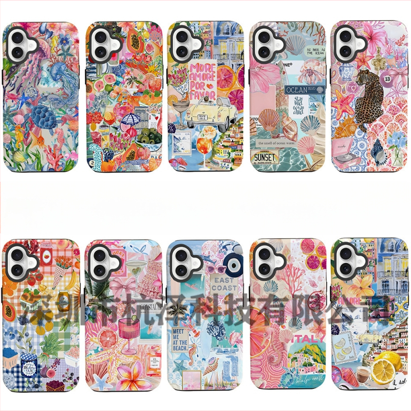 Populiarus užsienio prekybos salos stiliaus telefono dėklas, tinkantis „iPhone 16“, naujo modelio, dviejų viename, „Apple 15 Pm“ smūgiams atsparus apsauginis dangtelis.