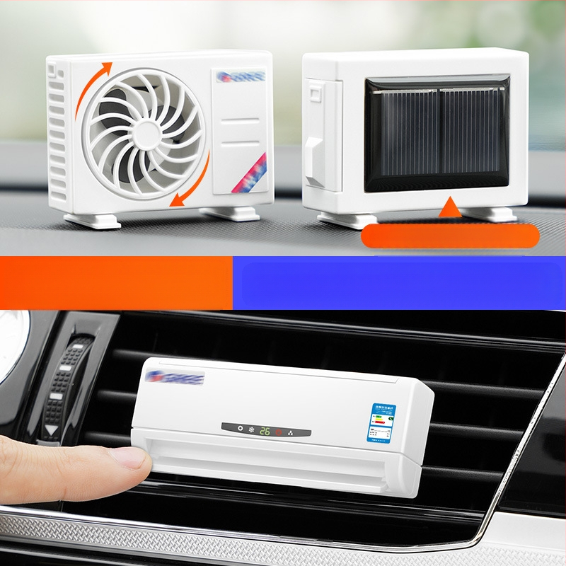 Mini-kliimaseadme mudel autos, keskkonsool, autokaunistustarbed, autokaunistused, päikeseenergia 2025. aasta uus mudel