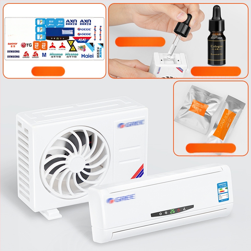 Mini-kliimaseadme mudel autos, keskkonsool, autokaunistustarbed, autokaunistused, päikeseenergia 2025. aasta uus mudel