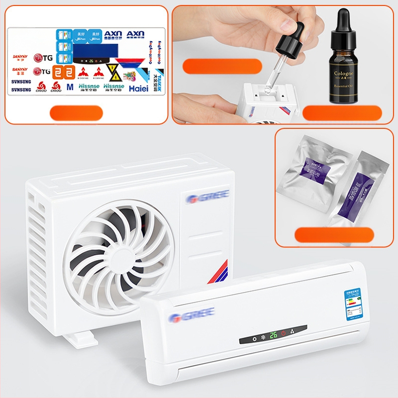 Mini-kliimaseadme mudel autos, keskkonsool, autokaunistustarbed, autokaunistused, päikeseenergia 2025. aasta uus mudel