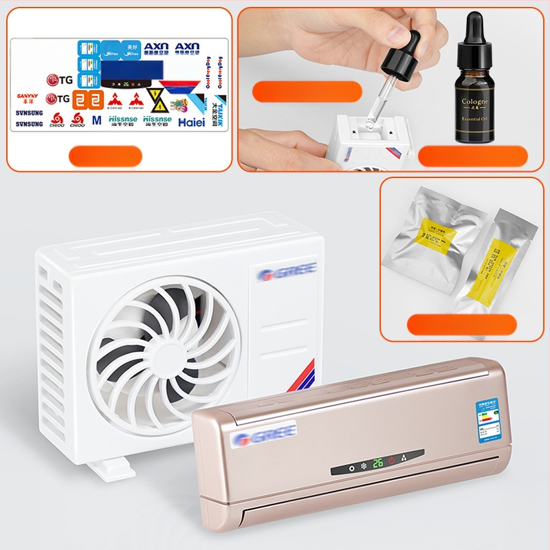 Mini-kliimaseadme mudel autos, keskkonsool, autokaunistustarbed, autokaunistused, päikeseenergia 2025. aasta uus mudel