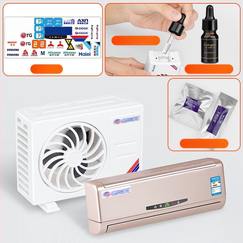 Mini-kliimaseadme mudel autos, keskkonsool, autokaunistustarbed, autokaunistused, päikeseenergia 2025. aasta uus mudel