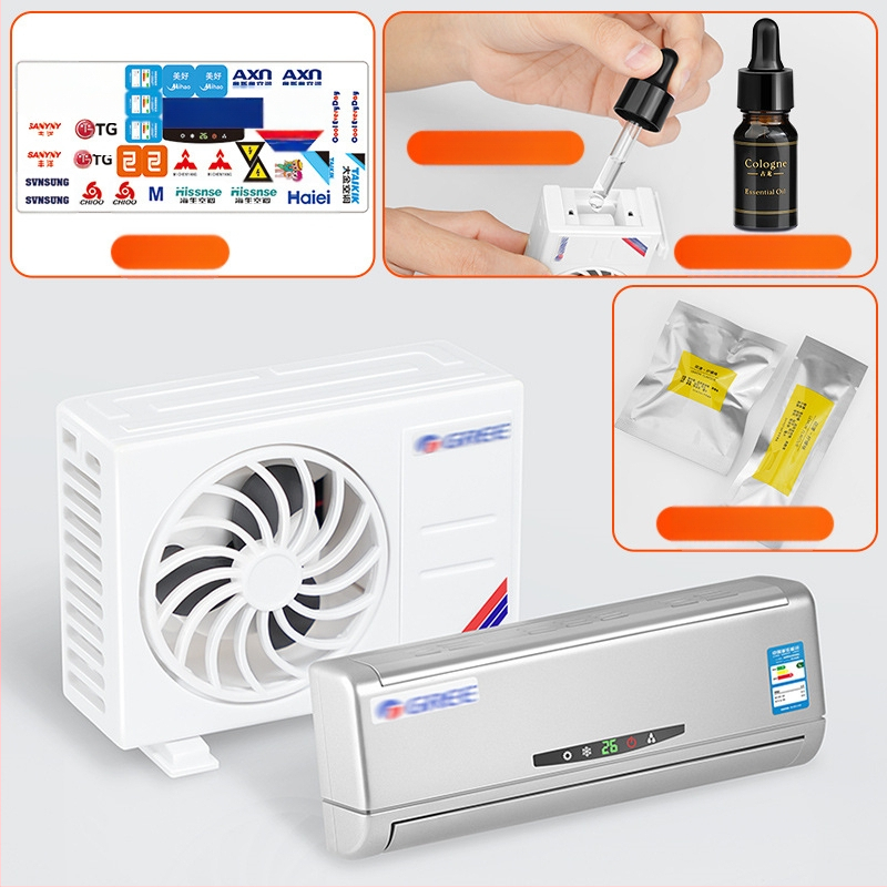 Mini-kliimaseadme mudel autos, keskkonsool, autokaunistustarbed, autokaunistused, päikeseenergia 2025. aasta uus mudel