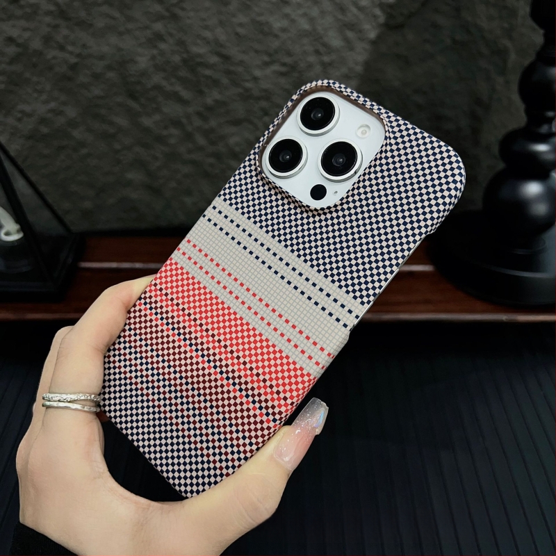 Poolpakk sobib Iphone17Promax mobiiltelefoni ümbrisele, süsinikkiust mustriga magnetiline Apple 16 üliõhuke kukkumisvastane ümbris