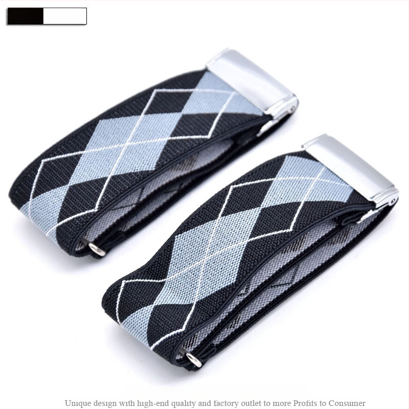 Suaugusiems skirti vyriški ir moteriški marškinių raiščiai, neslystantys dirželiai, universalūs rankogaliai, stilingi elastiniai raiščiai, europietiški ir amerikietiški rankovių žiedai, reguliuojami