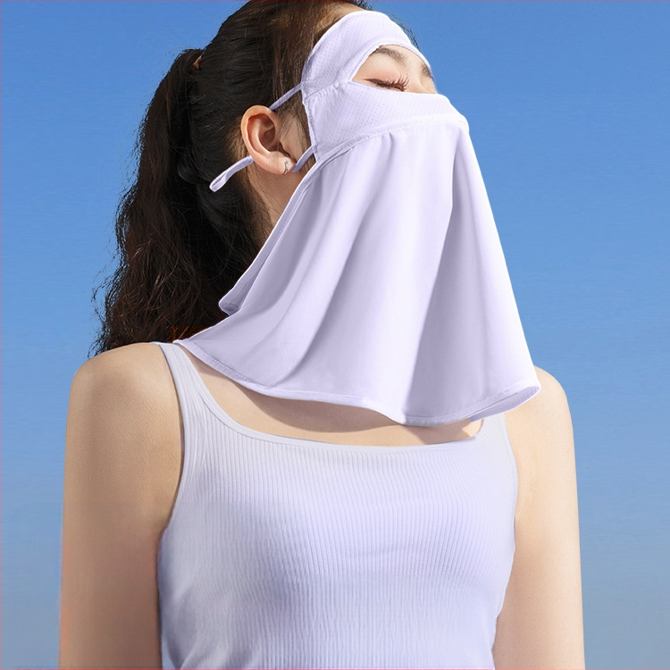 Täisnäo päikesekaitsekreem UV-kaitsega jääsiidist näomask ratsutavatele naistele päikesevarju näole Gini kaelale näo silmanurga mask