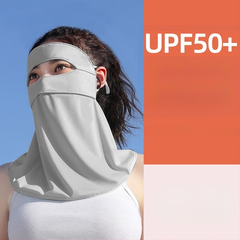 Täisnäo päikesekaitsekreem UV-kaitsega jääsiidist näomask ratsutavatele naistele päikesevarju näole Gini kaelale näo silmanurga mask