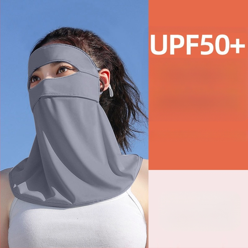 Täisnäo päikesekaitsekreem UV-kaitsega jääsiidist näomask ratsutavatele naistele päikesevarju näole Gini kaelale näo silmanurga mask