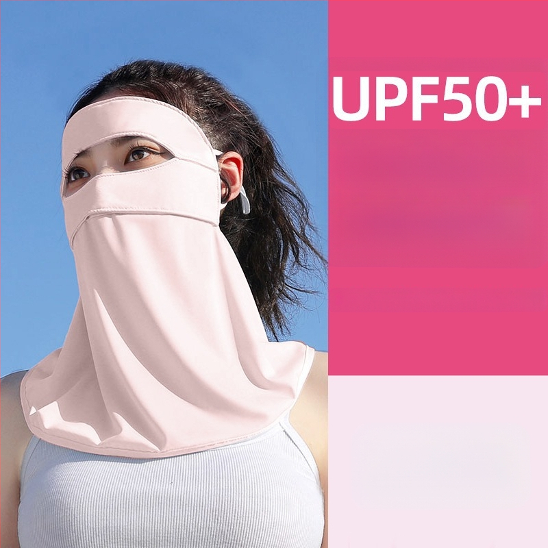 Täisnäo päikesekaitsekreem UV-kaitsega jääsiidist näomask ratsutavatele naistele päikesevarju näole Gini kaelale näo silmanurga mask