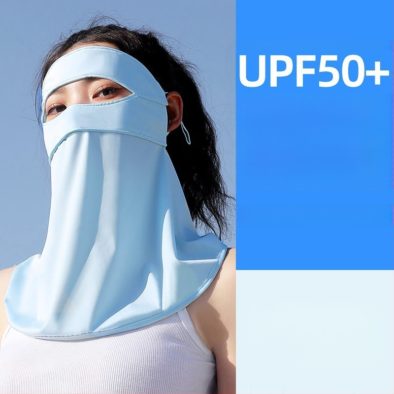 Täisnäo päikesekaitsekreem UV-kaitsega jääsiidist näomask ratsutavatele naistele päikesevarju näole Gini kaelale näo silmanurga mask