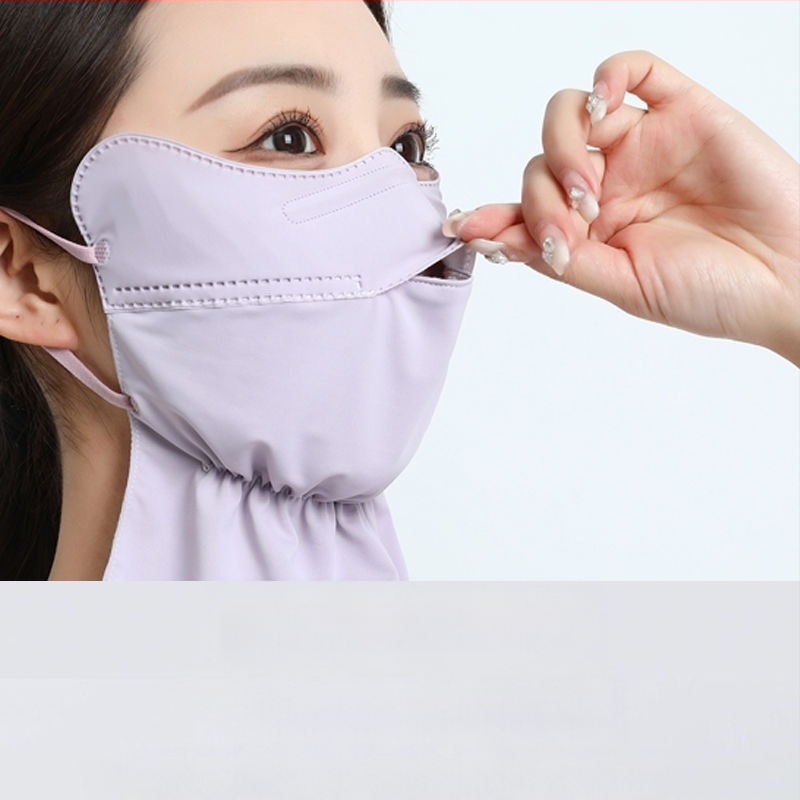 Suvine jääsiidist päikesekaitsekreemmask, kaelakaitse, päikesekaitse, UV-kaitse, hingav 3D-stereosilmakaitsega välistingimustes kasutatav päikesekaitsemask