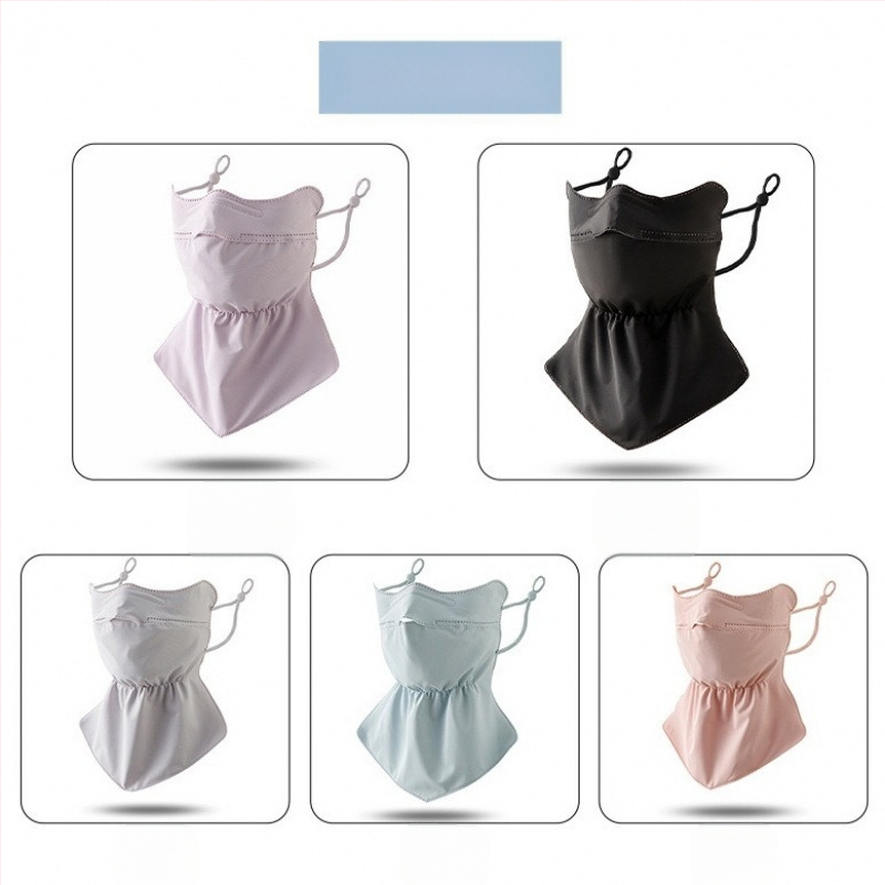 Suvine jääsiidist päikesekaitsekreemmask, kaelakaitse, päikesekaitse, UV-kaitse, hingav 3D-stereosilmakaitsega välistingimustes kasutatav päikesekaitsemask