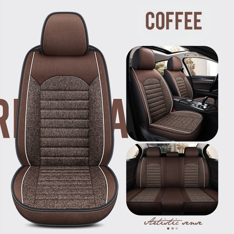 23 uut kõikehõlmavat neljavärvilist jämedat kanepist autoistmepatja. Four Seasons viiekohaline universaalne istmepadi, hulgimüügiekspordi põlvkond.