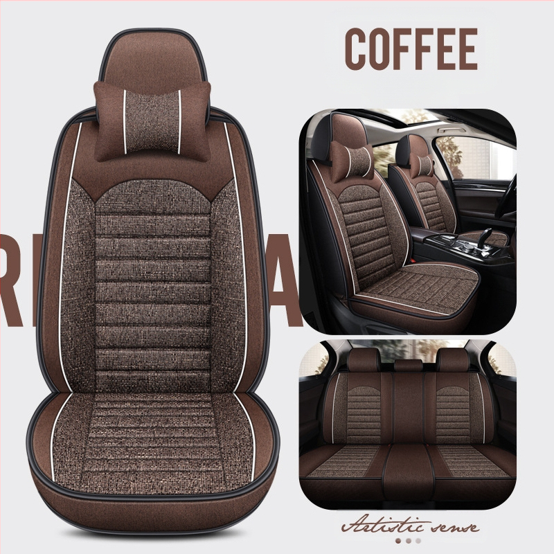 23 uut kõikehõlmavat neljavärvilist jämedat kanepist autoistmepatja. Four Seasons viiekohaline universaalne istmepadi, hulgimüügiekspordi põlvkond.