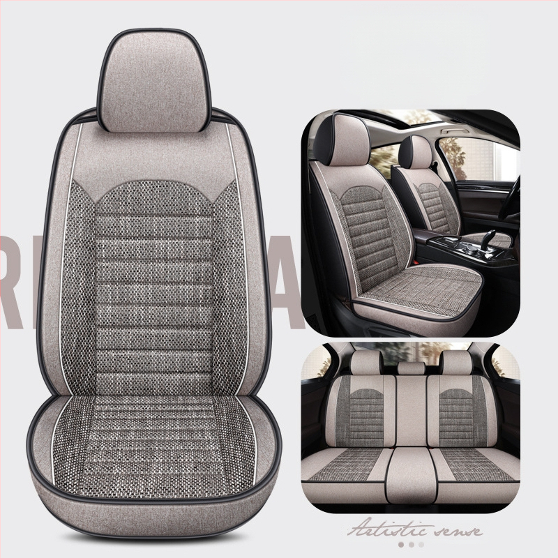 23 uut kõikehõlmavat neljavärvilist jämedat kanepist autoistmepatja. Four Seasons viiekohaline universaalne istmepadi, hulgimüügiekspordi põlvkond.