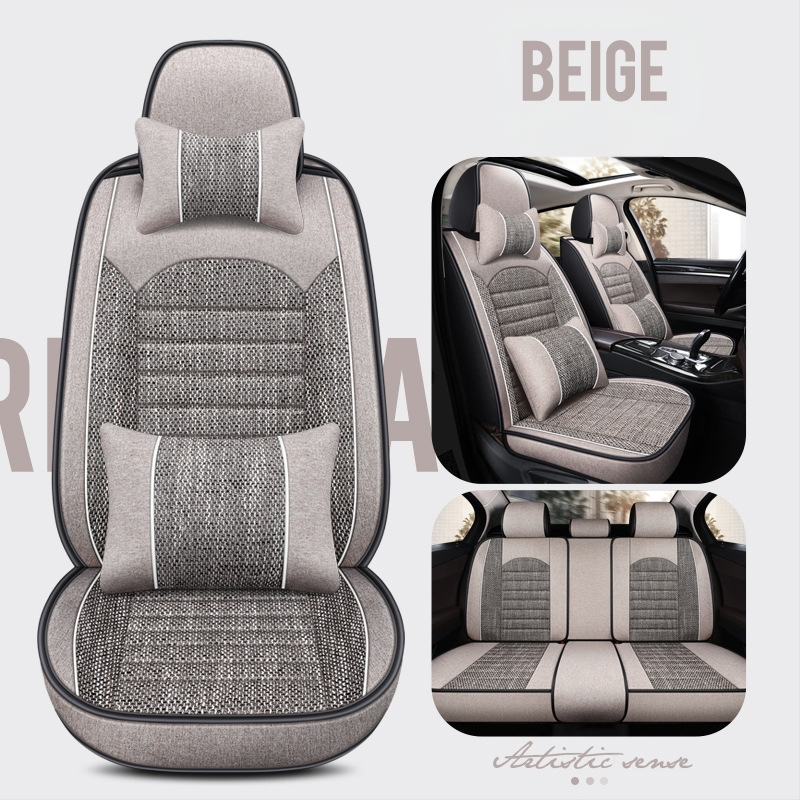 23 uut kõikehõlmavat neljavärvilist jämedat kanepist autoistmepatja. Four Seasons viiekohaline universaalne istmepadi, hulgimüügiekspordi põlvkond.