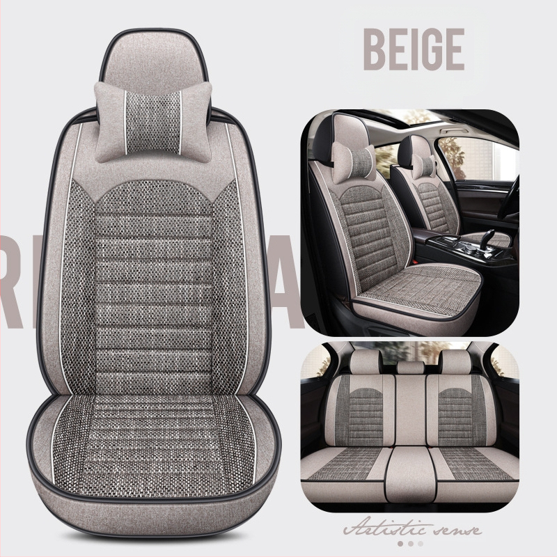 23 uut kõikehõlmavat neljavärvilist jämedat kanepist autoistmepatja. Four Seasons viiekohaline universaalne istmepadi, hulgimüügiekspordi põlvkond.