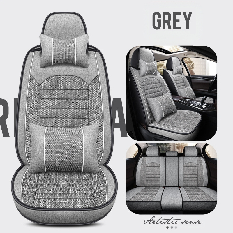 23 uut kõikehõlmavat neljavärvilist jämedat kanepist autoistmepatja. Four Seasons viiekohaline universaalne istmepadi, hulgimüügiekspordi põlvkond.