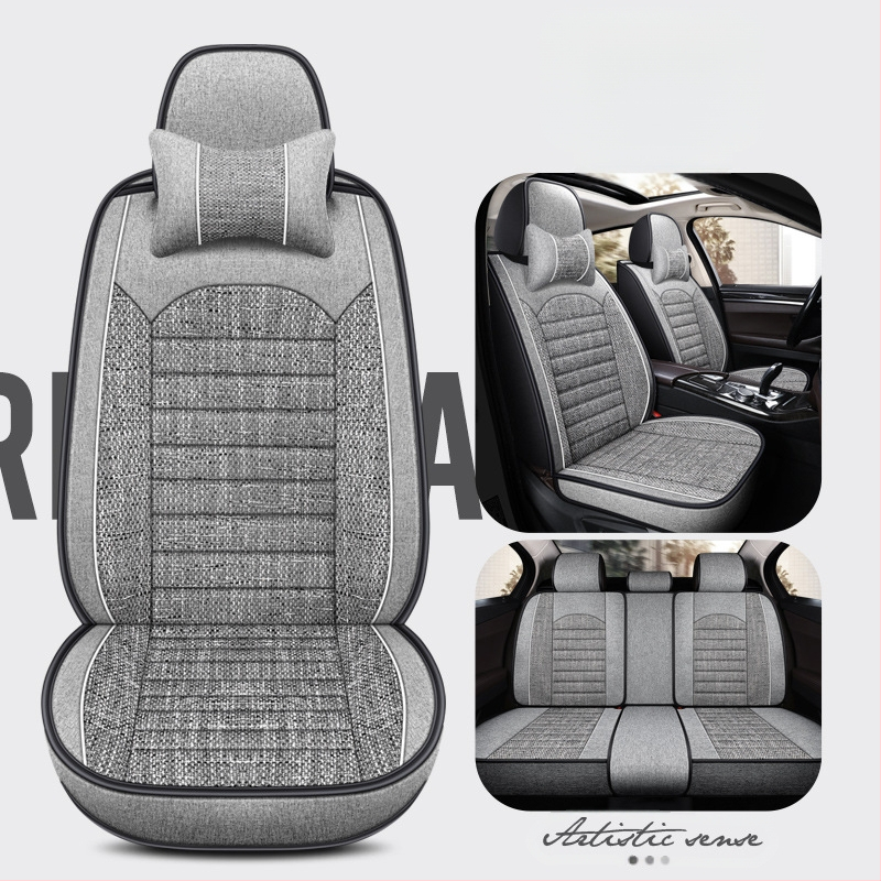 23 uut kõikehõlmavat neljavärvilist jämedat kanepist autoistmepatja. Four Seasons viiekohaline universaalne istmepadi, hulgimüügiekspordi põlvkond.