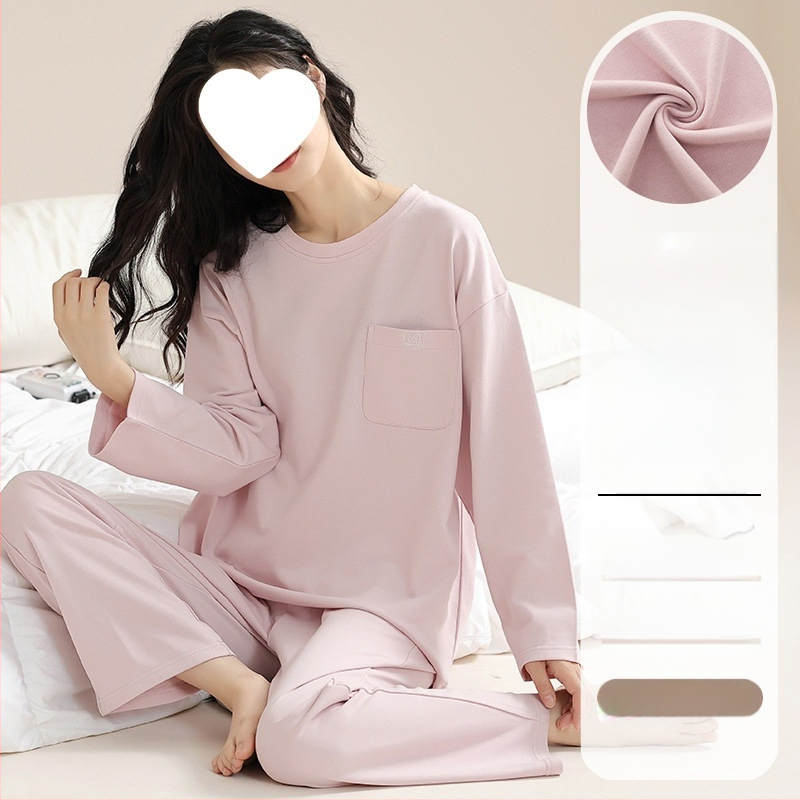 Pidžaamad Puuvillased pikkade varrukatega pulloverid Uus stiil Naiste koduriided ülikonnad pluss-suuruses kevad- ja sügispüksid Tüdrukute vabaaja armsad püksid