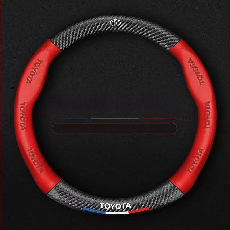 Hulgimüük auto rooliratta kate piiriülene hingav süsinikkiust sportmudel nelja aastaaja universaalne libisemisvastane mugav kulumiskindel käepideme kate