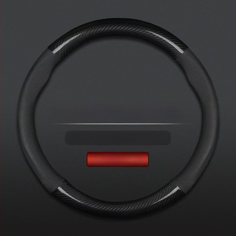 Hulgimüük auto rooliratta kate piiriülene hingav süsinikkiust sportmudel nelja aastaaja universaalne libisemisvastane mugav kulumiskindel käepideme kate