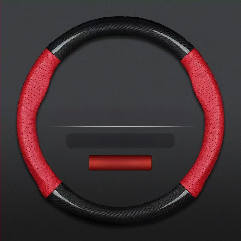 Hulgimüük auto rooliratta kate piiriülene hingav süsinikkiust sportmudel nelja aastaaja universaalne libisemisvastane mugav kulumiskindel käepideme kate