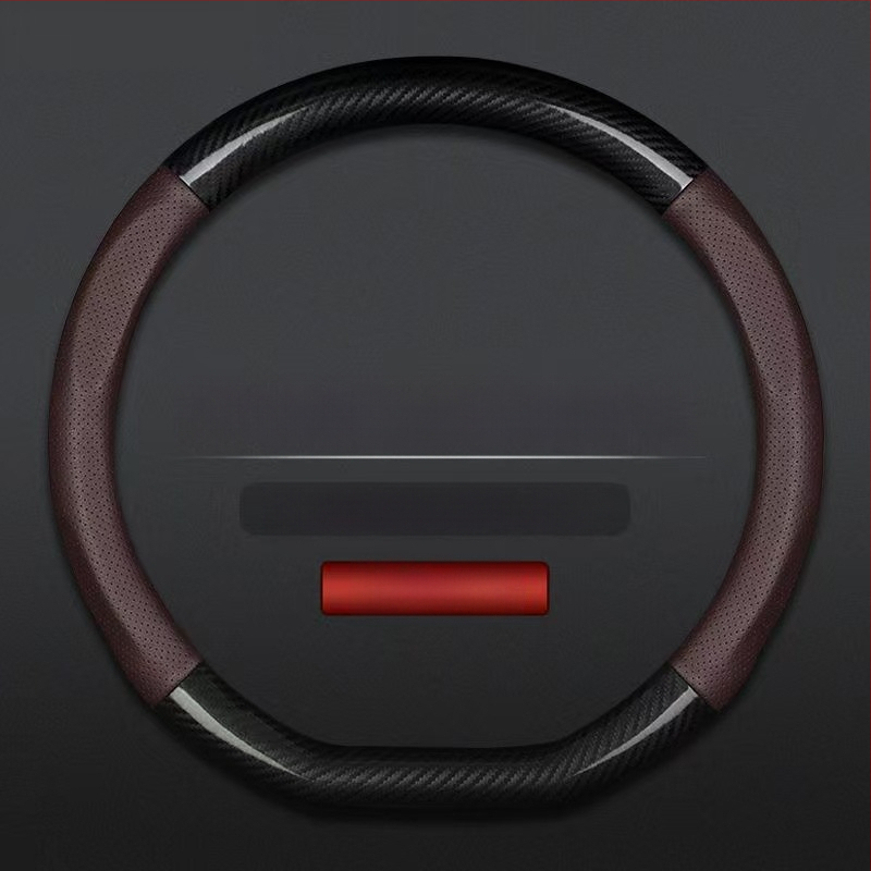 Hulgimüük auto rooliratta kate piiriülene hingav süsinikkiust sportmudel nelja aastaaja universaalne libisemisvastane mugav kulumiskindel käepideme kate