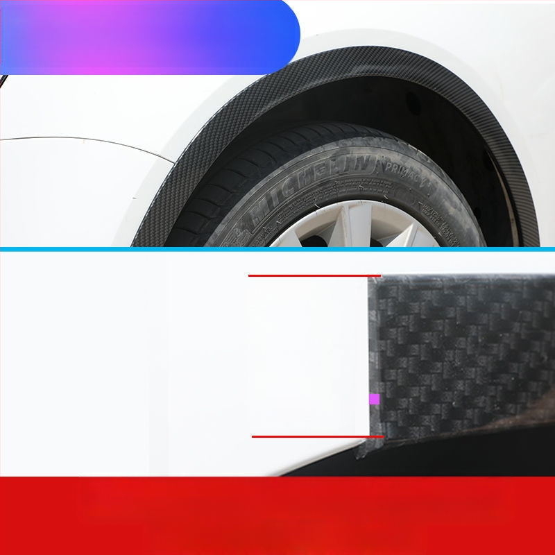 Automobilio modifikuotas rato antakių guminis susidūrimo prevencijos juostos rato stebulės anglies pluošto raštas plataus kėbulo rato krašto grandiklio sparnas