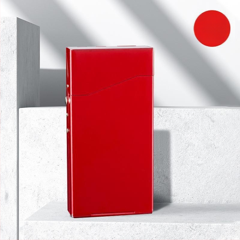 6,5 mm keskmise suurusega sigaretikarp 18 sigaretiga meestele ja naistele, loominguline metallist keskmise suurusega sigaretikarp, alumiiniumisulamist kaasaskantav suitsetamiskomplekt