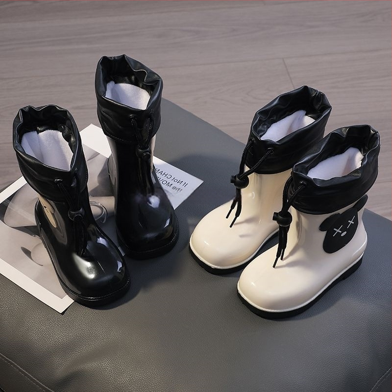 Παιδικές μπότες νερού για αγόρια και κορίτσια, παιδικά παπούτσια νερού με κινούμενα σχέδια, χαριτωμένες παιδικές μπότες νερού, αντιολισθητικά ζεστά αδιάβροχα παπούτσια φοιτητών