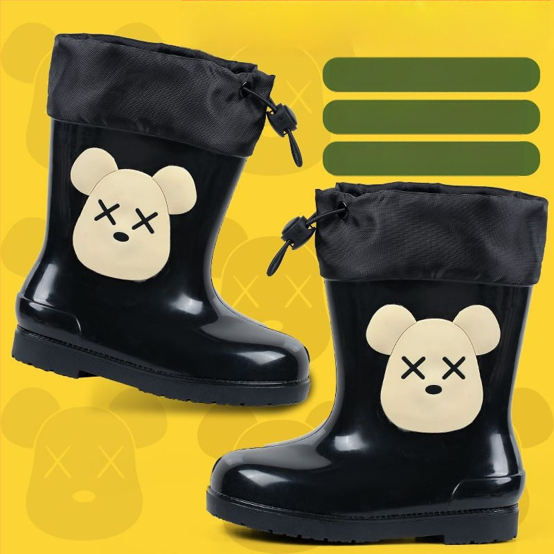 Παιδικές μπότες νερού για αγόρια και κορίτσια, παιδικά παπούτσια νερού με κινούμενα σχέδια, χαριτωμένες παιδικές μπότες νερού, αντιολισθητικά ζεστά αδιάβροχα παπούτσια φοιτητών