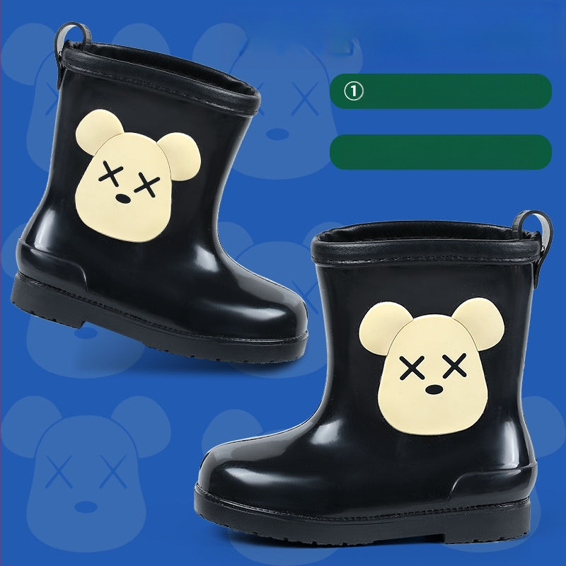 Παιδικές μπότες νερού για αγόρια και κορίτσια, παιδικά παπούτσια νερού με κινούμενα σχέδια, χαριτωμένες παιδικές μπότες νερού, αντιολισθητικά ζεστά αδιάβροχα παπούτσια φοιτητών